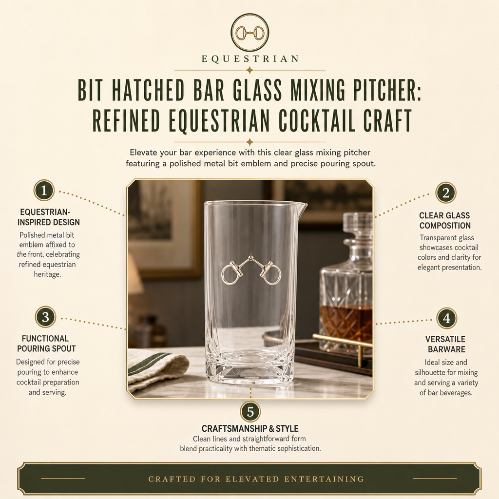 Bit Hatched Bar Glass Mixing Pitcher