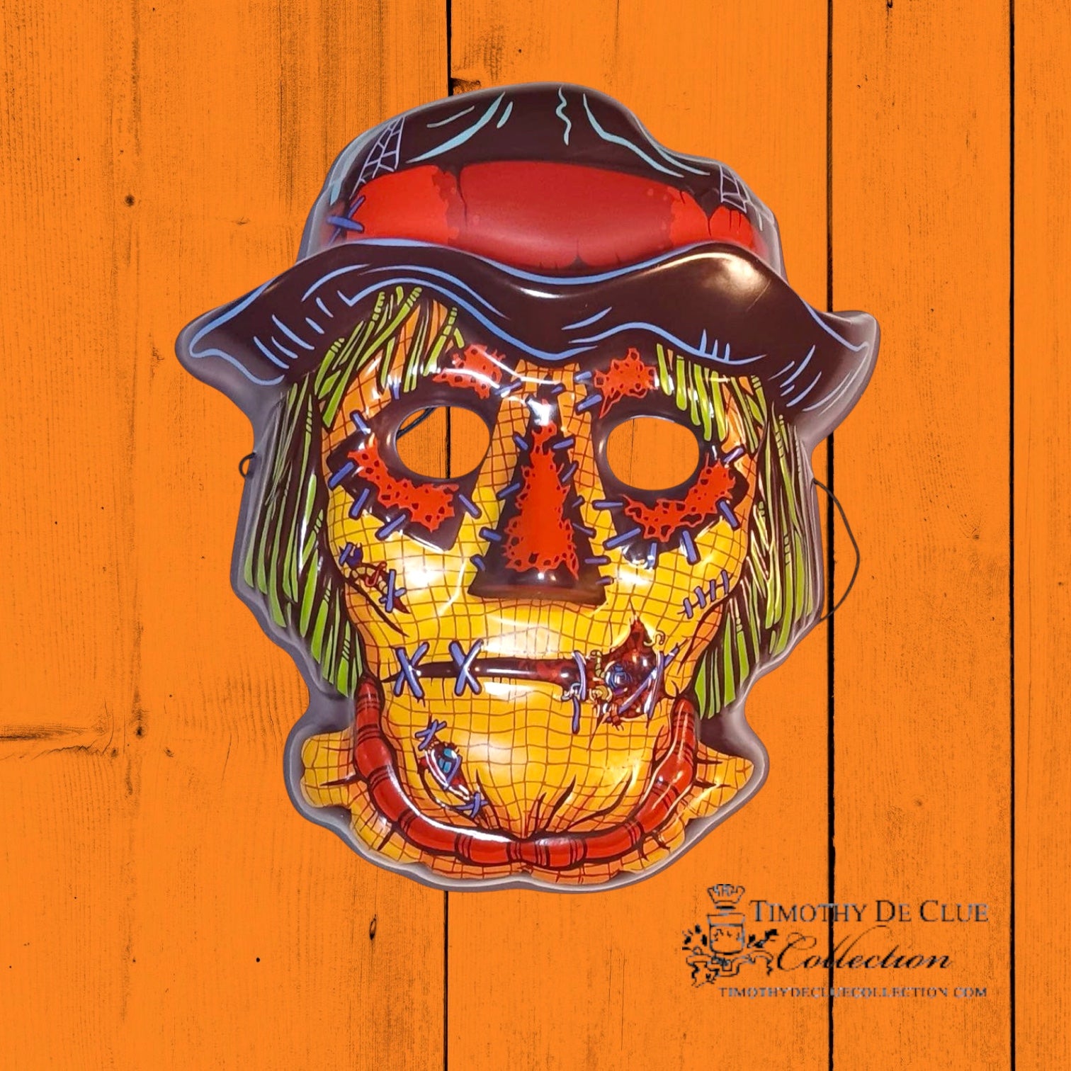Vintage Inspired  Spellbound Scarecrow Halloween Mask Decoration