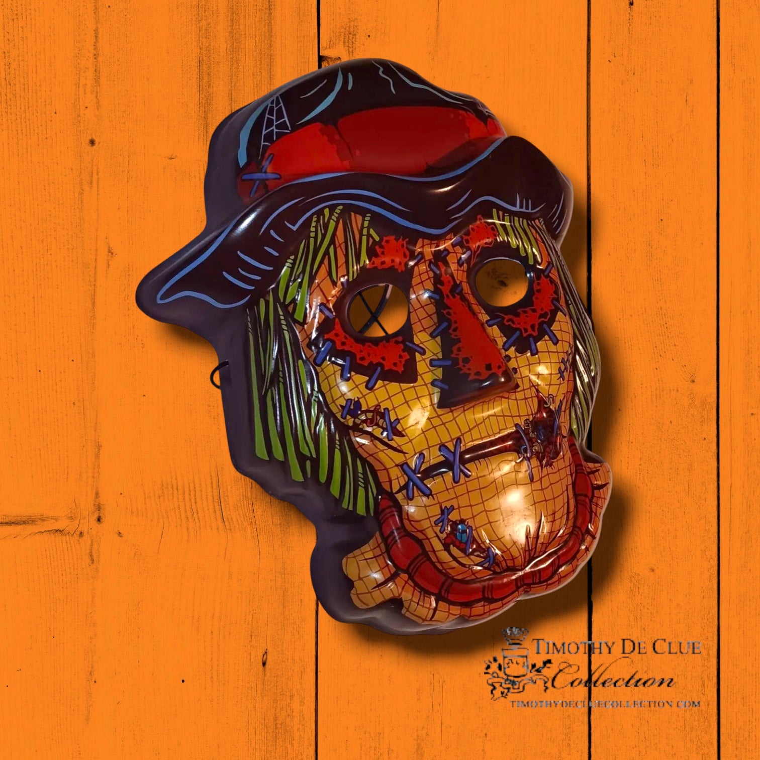 Vintage Inspired  Spellbound Scarecrow Halloween Mask Decoration