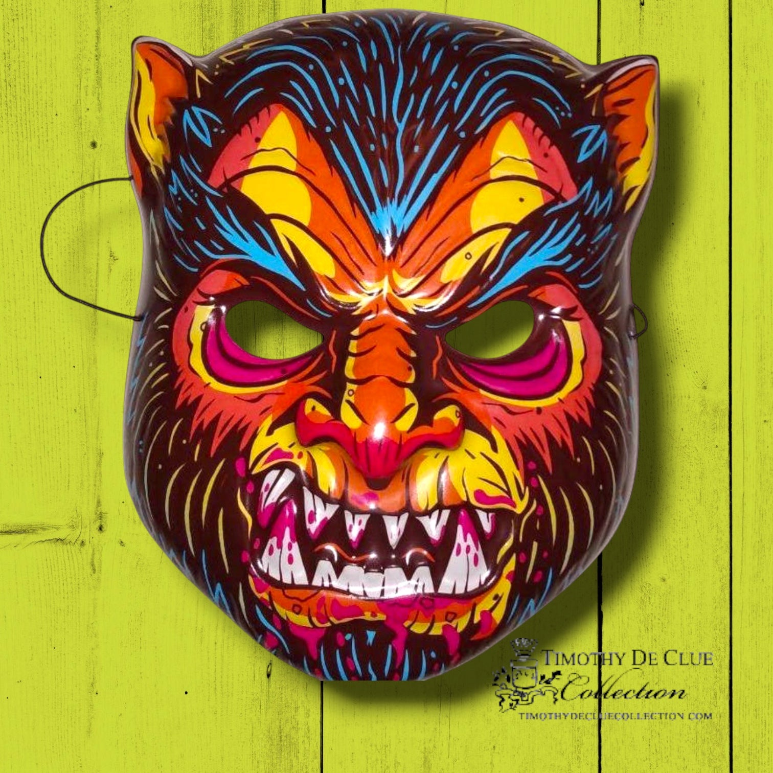 Vintage Inspired Rabid Werewolf Halloween Mask Decoration