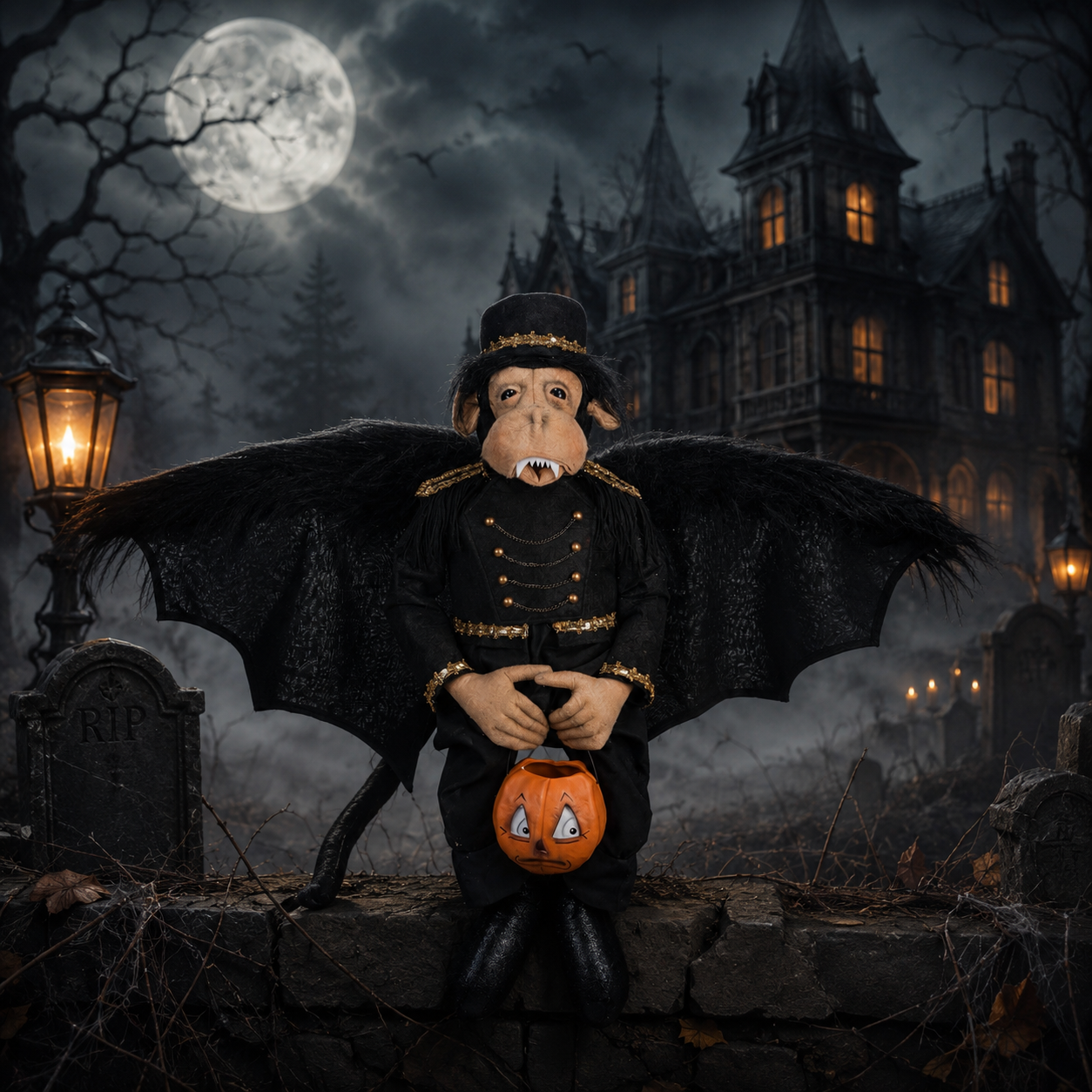 Moonlit Mischief Art Doll (Flying Primate)