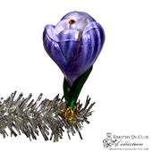 Crocus Clip Fleur Purple- | 3.25 in - Christmas Clip Ornament