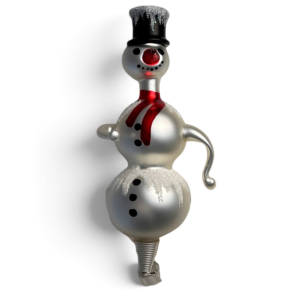 Free Blown Clip “Schnee Person Red Scarf”  Snowman Clip Ornament
