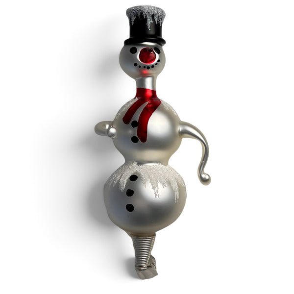 Free Blown Clip “Schnee Person Town & Country”  Snowman Clip Ornament WHLS