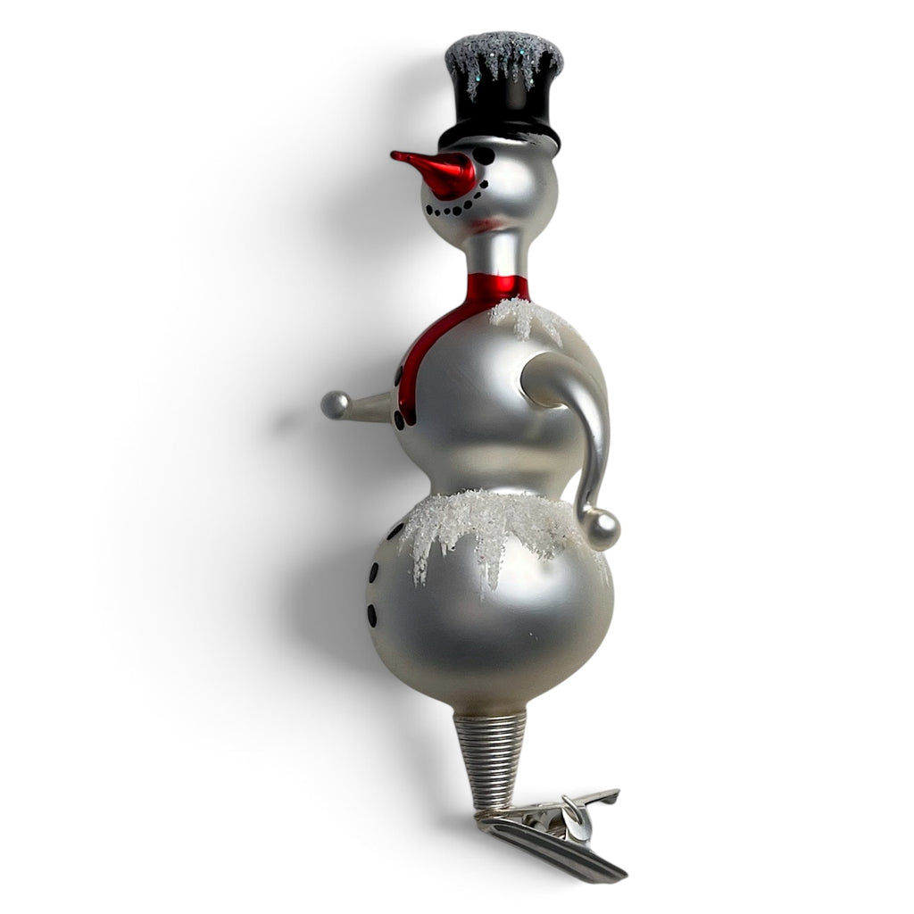Free Blown Clip “Schnee Person Red Scarf”  Snowman Clip Ornament