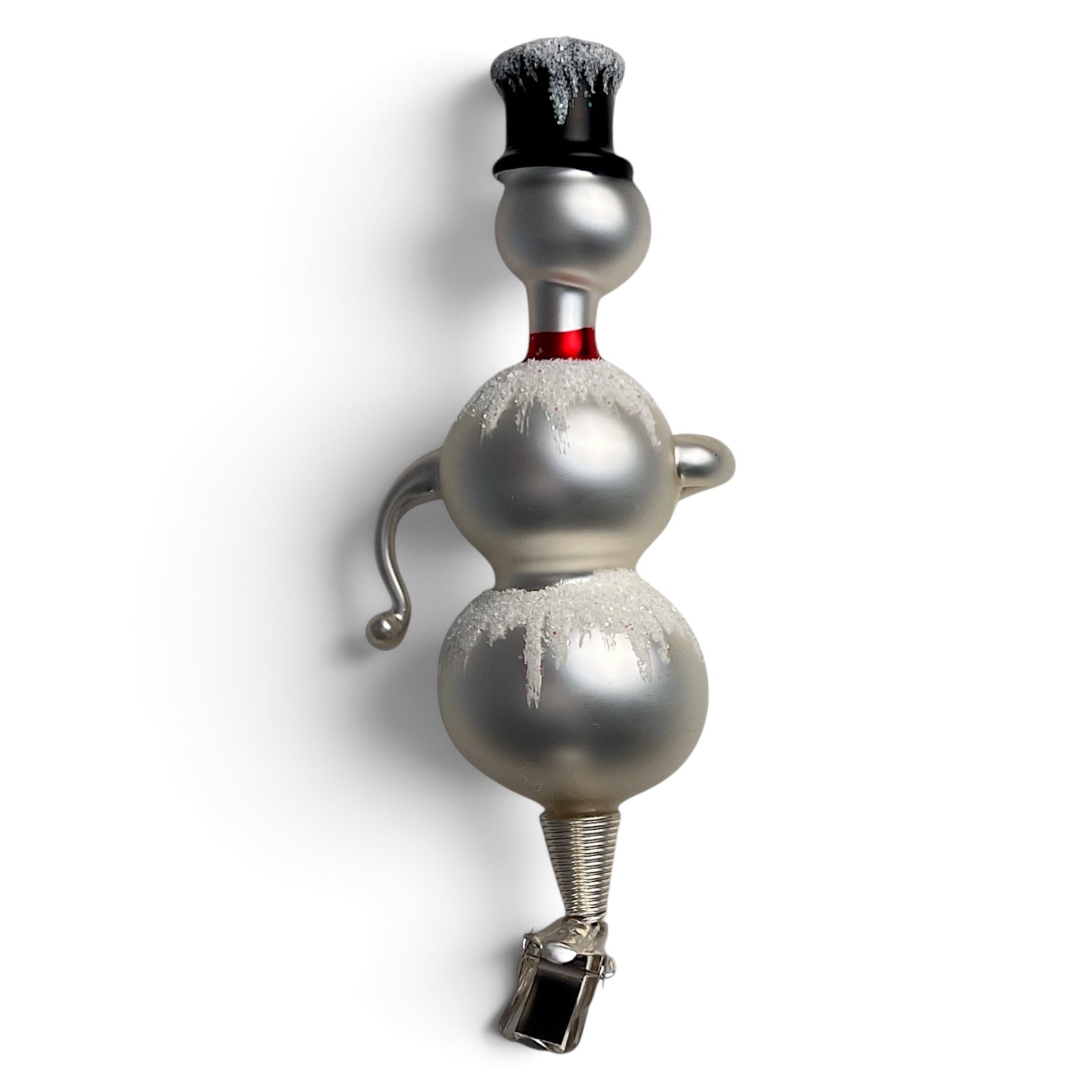 Free Blown Clip “Schnee Person Red Scarf”  Snowman Clip Ornament