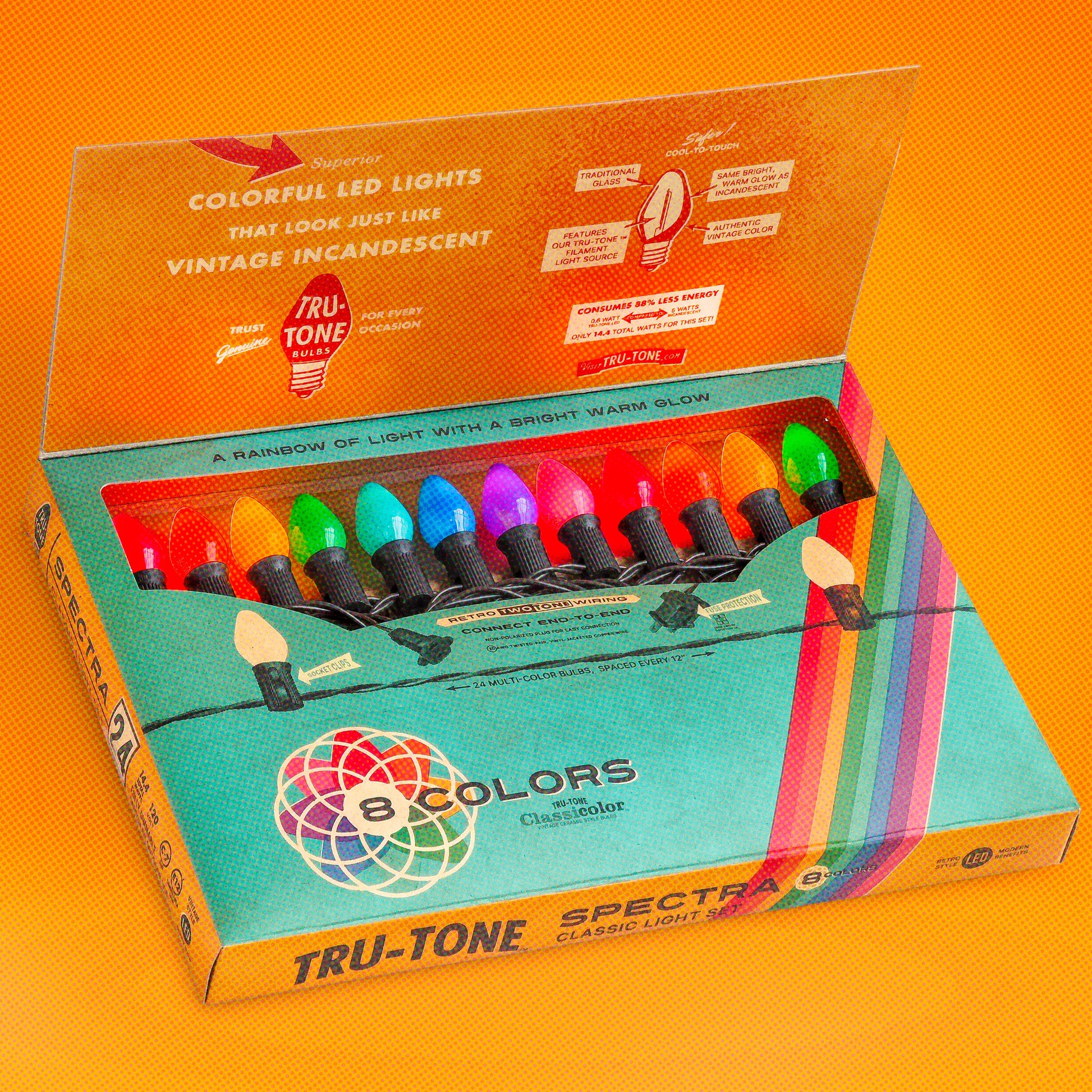 Tru-Tone LED Spectrum Colors -25 Light Set