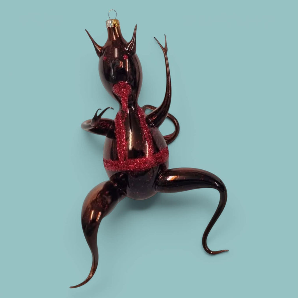 Free Blown Baron Von KRAMPUS Christmas Ornament