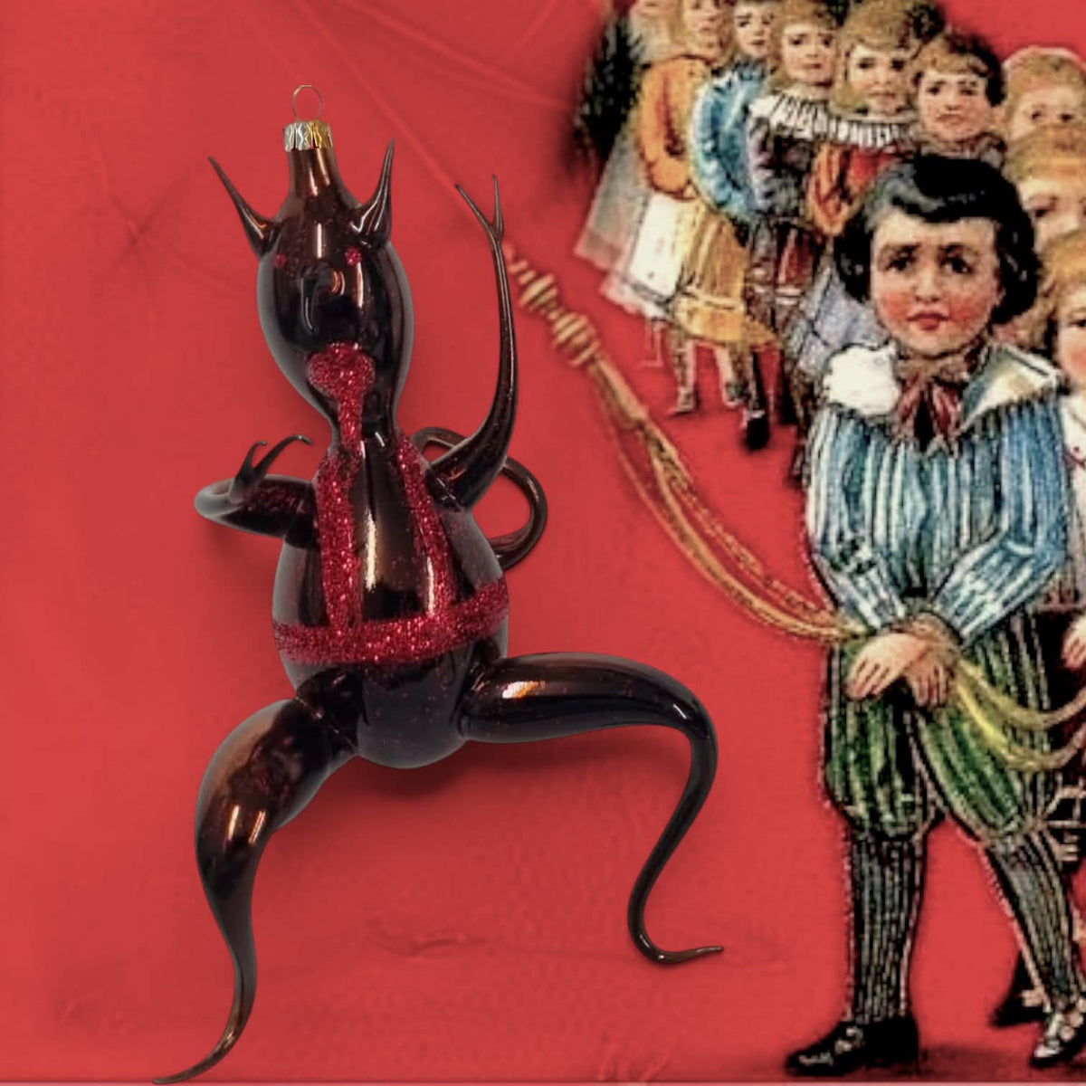 Free Blown Baron Von KRAMPUS Christmas Ornament