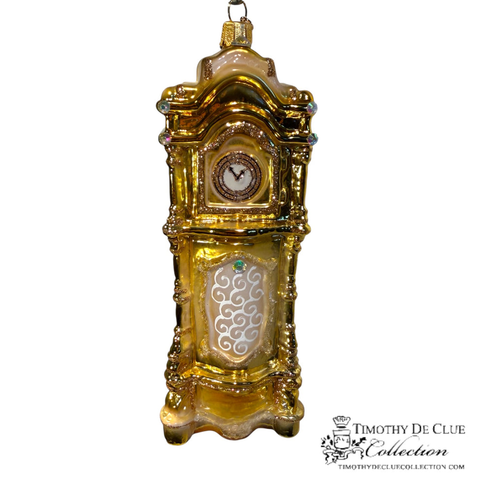 Traditional Golden Grandfather Clock