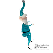 Free Blown Elf “Sparky” Teal 7 in - Christmas Ornament