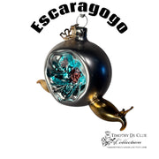 Escaragogo Snail Indent Red- German Glass Ornament Christmas Collection
