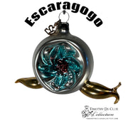 Escaragogo Snail Indent Red- German Glass Ornament Christmas Collection