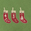 Vintage Inspired Felt Stockings Ornament Set