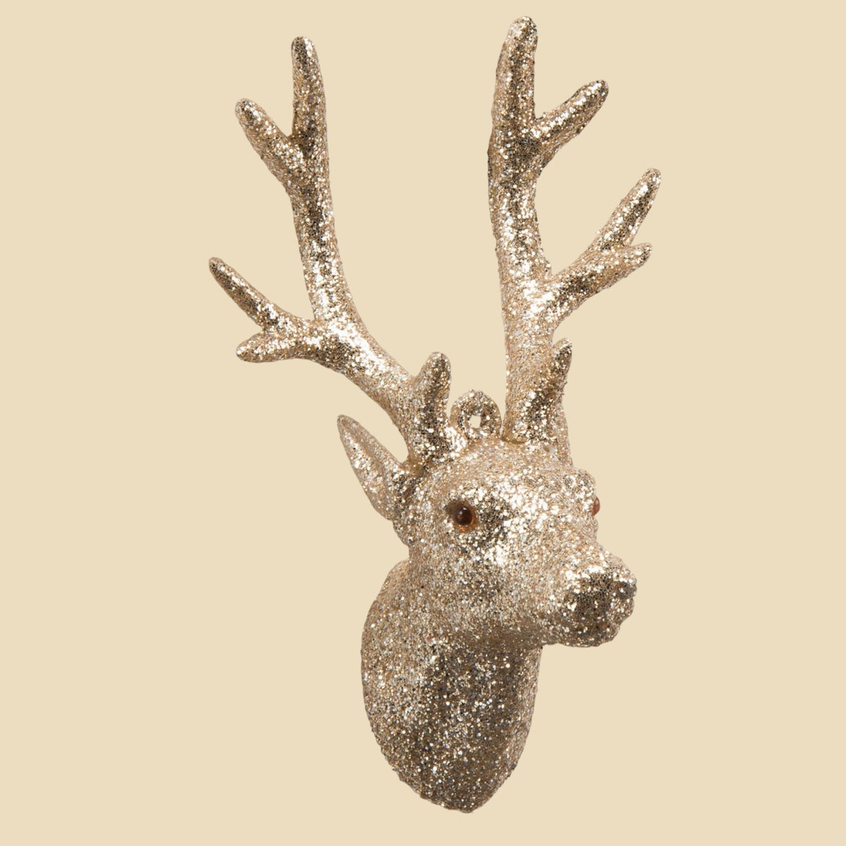 Champagne Glitter Deer Ornament