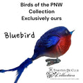 Bluebird Clip Bird feather Tail- Hand Blown Glass Christmas Ornament | Made in Germany WHLS