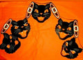 Vintage Halloween Jointed Cat Streamer. 7½" x 4'