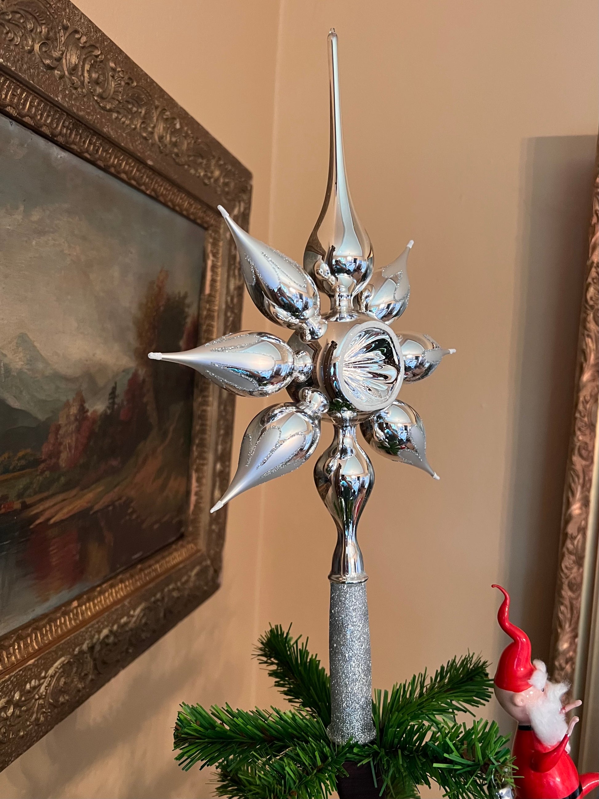 Mod Star Topper Silver - Christmas Tree Topper