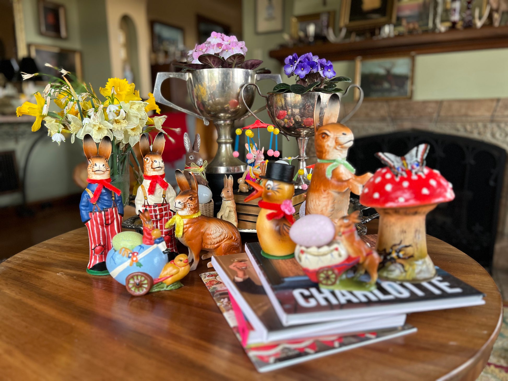 Forest Mushroom Amanita Vintage Mold German Paper Mache Candy Container