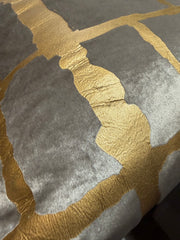 Gold Velvet Trellis Toss Pillow
