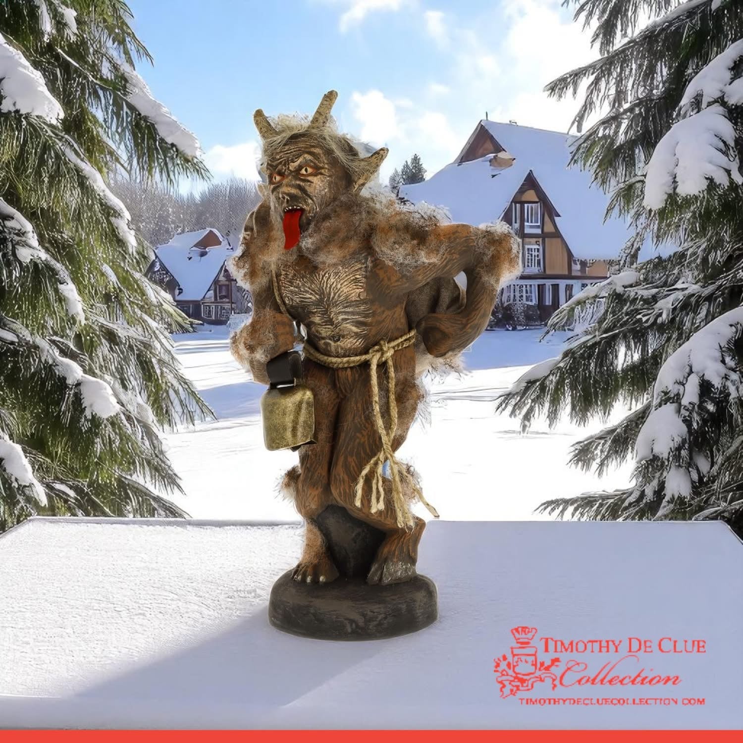 Krampus Figure | 13 3/4 in - German Paper Mache Christmas Collection
