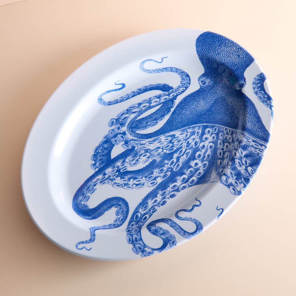 Lucy Melamine Oval Rimmed Platter