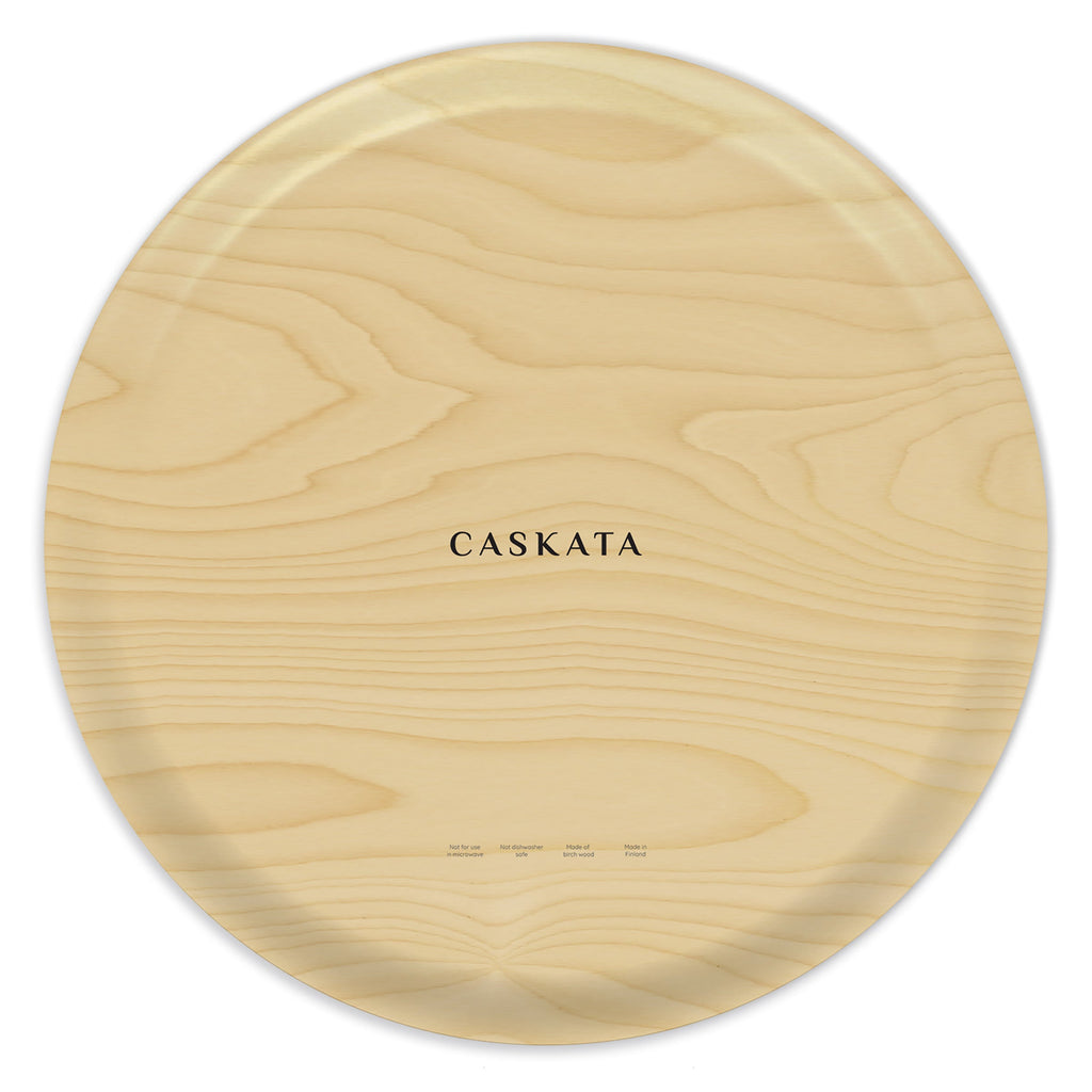 Nasturtiums Large Round Birchwood Tray