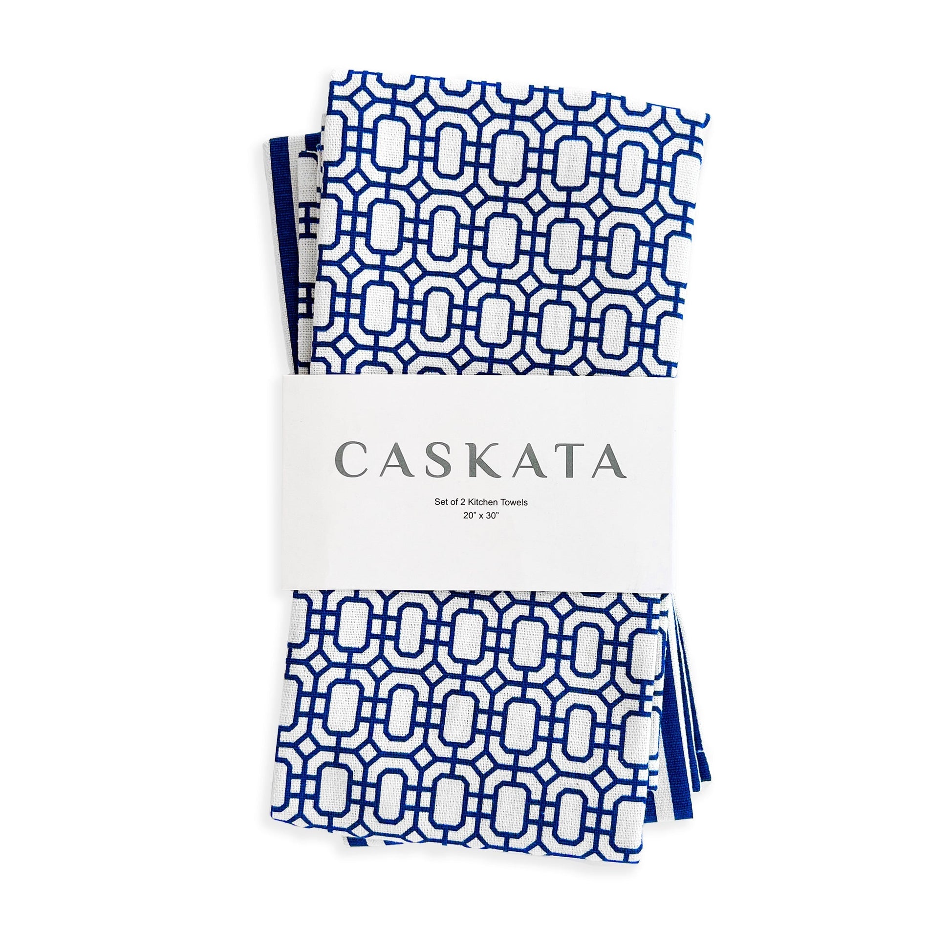 Newport Garden Gate & Pinstripe Kitchen Towels, Mixed Set of 2