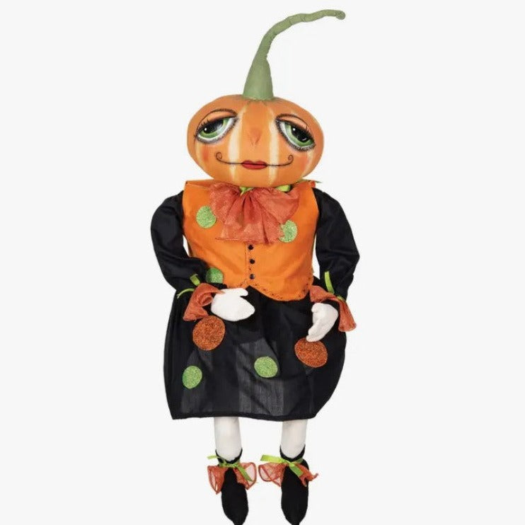 Petra Pumpkin Head XL 4 FEET TALL Soft Figure Halloween Decor | Artist Joe Spencer for Timothy De Clue Collection
