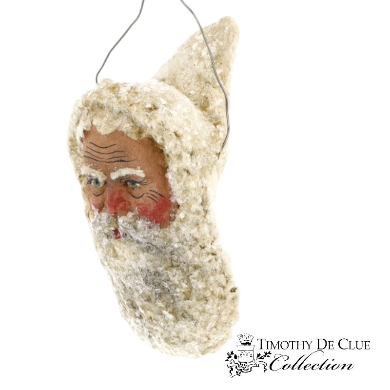 Der Weihnachtsmann Ornament | "Sinterklaas" Santa Paper Mache Ornament| Vintage German Reproduction of 19th Century Piece Timothy De Clue Christmas Collection