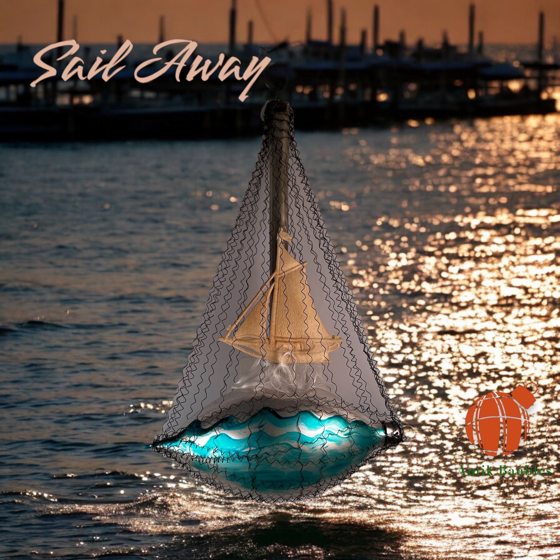 Sail Away Ornament -German Christmas Collection