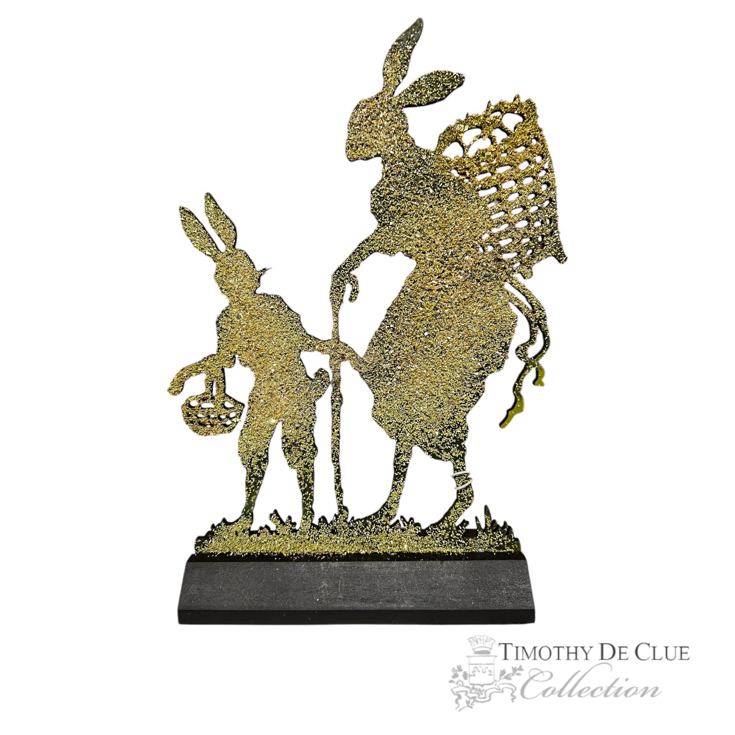 Gathering Eggs Right Glitter Silhouette - Timothy De Clue Exclusive Easter Decor