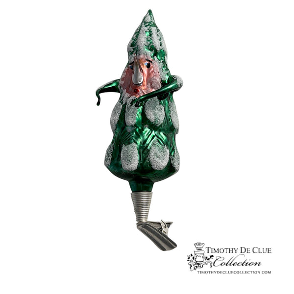 Free Blown Clip “ Dancin’ Frosted Tanne ”Christmas Clip Ornament WHLS