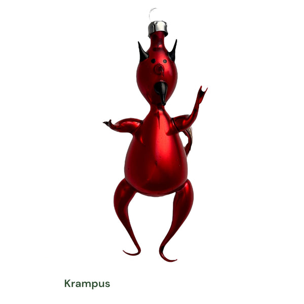 Free Blown “KRAMPUS”  5.5 in - Antik Baubles Christmas Ornament WHLS