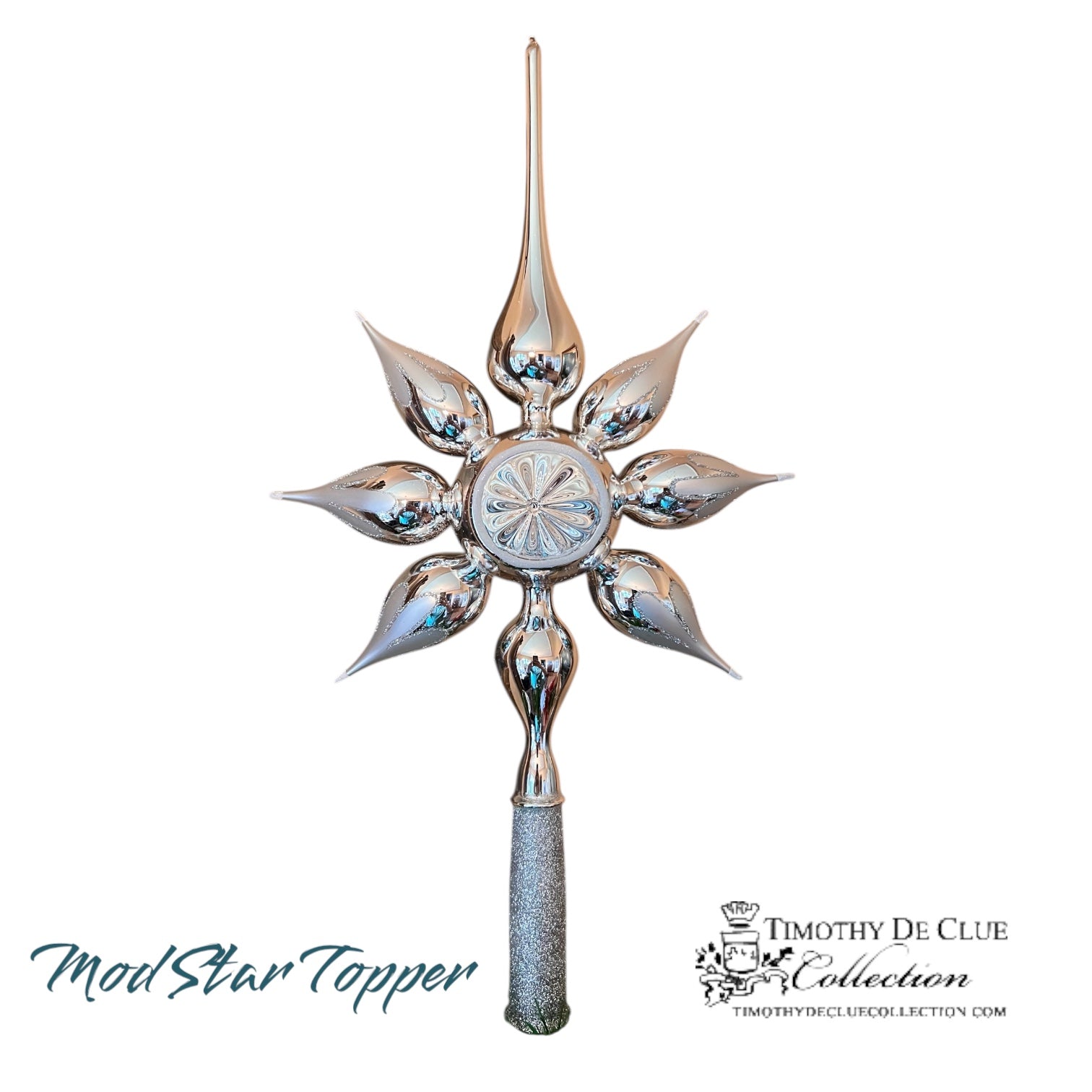 Mod Star Topper Silver - Christmas Tree Topper