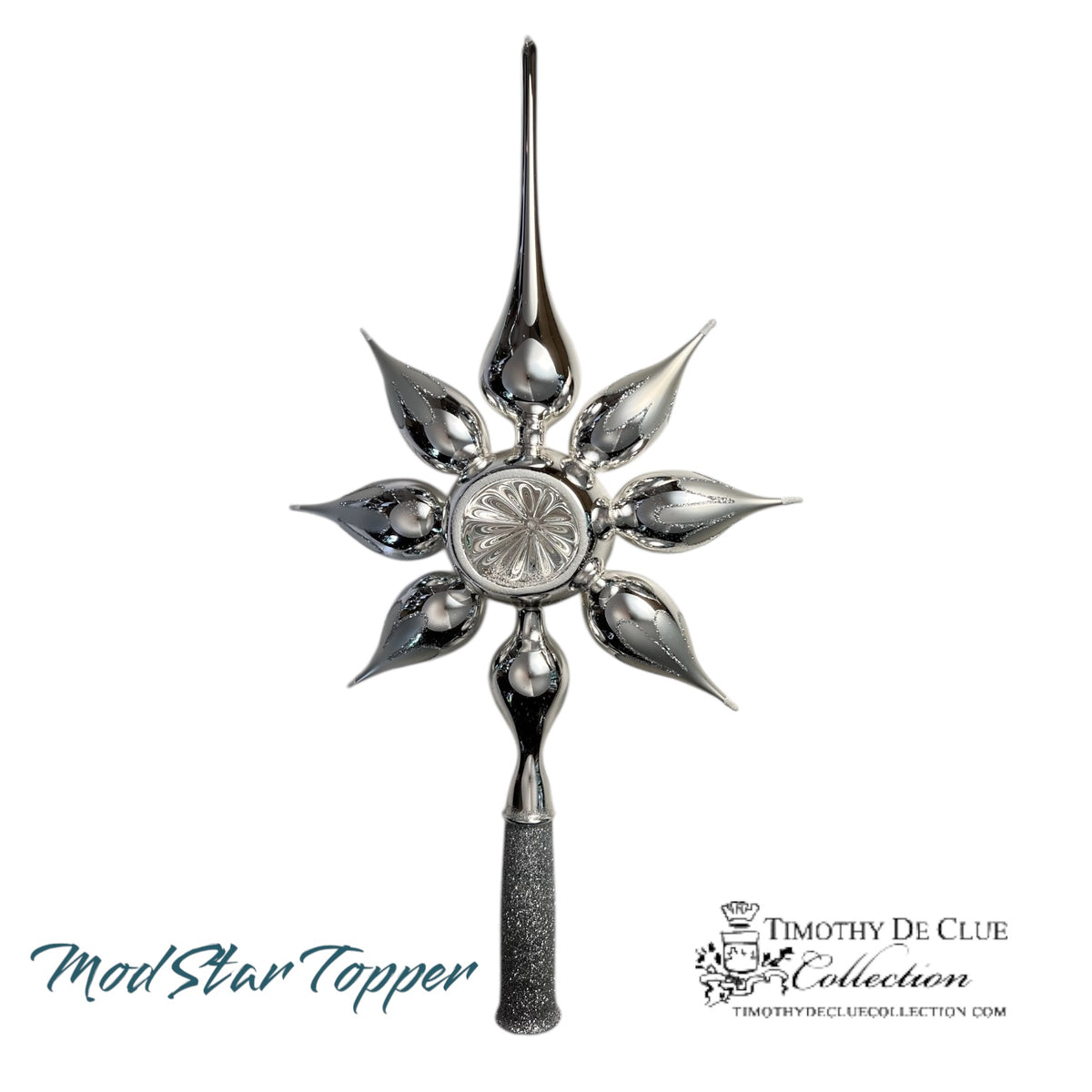 Mod Star Topper Silver - Christmas Tree Topper