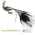 Peacock Feather Clip Ornament - Christmas Ornament