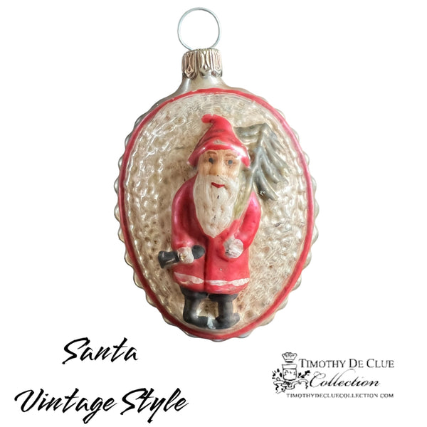Santa Vintage Style - German Glass Ornament Christmas Collection