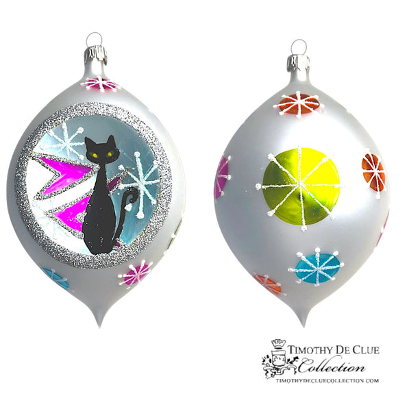 Boo Boo Kitty 3.25 in Tear Drop-Exclusive Christmas Ornament WHLS