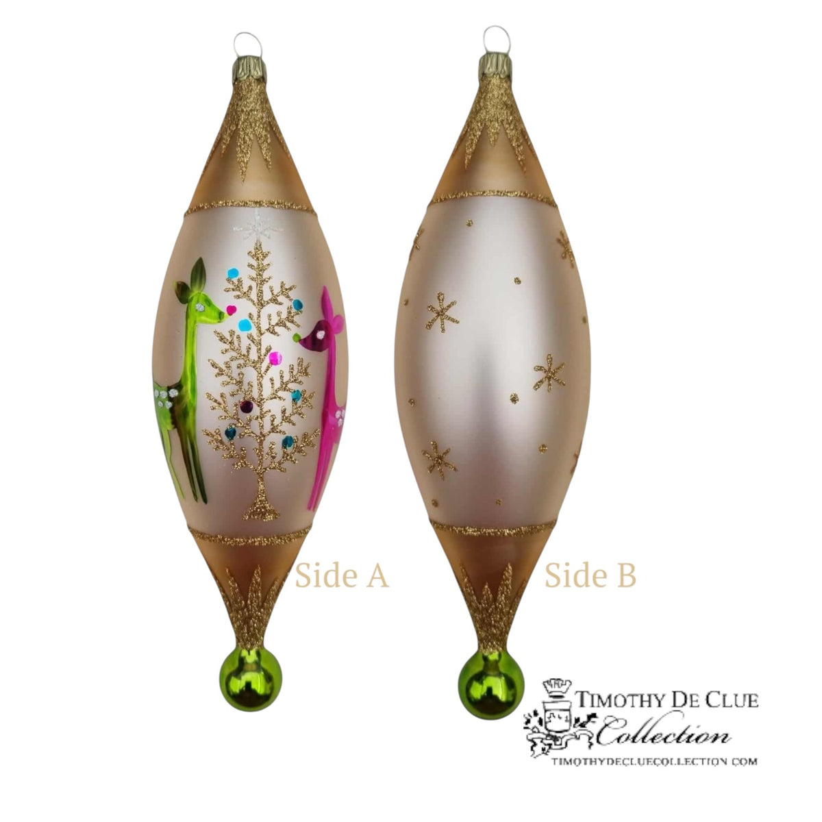 Deko-Hirschku und Kitz 7.5 in Tear Drop- Exclusive Christmas Ornament WHLS