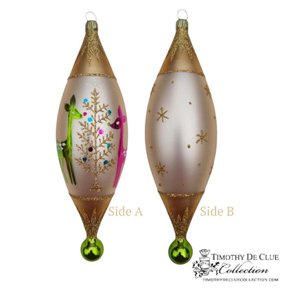 Deko-Hirschku und Kitz 7.5 in Tear Drop- Exclusive Christmas Ornament WHLS