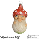 Mushroom Elf Vintage Style - German Glass Ornament Christmas Collection