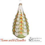 Tanne with Candles Vintage Style - German Glass Ornament Christmas Collection
