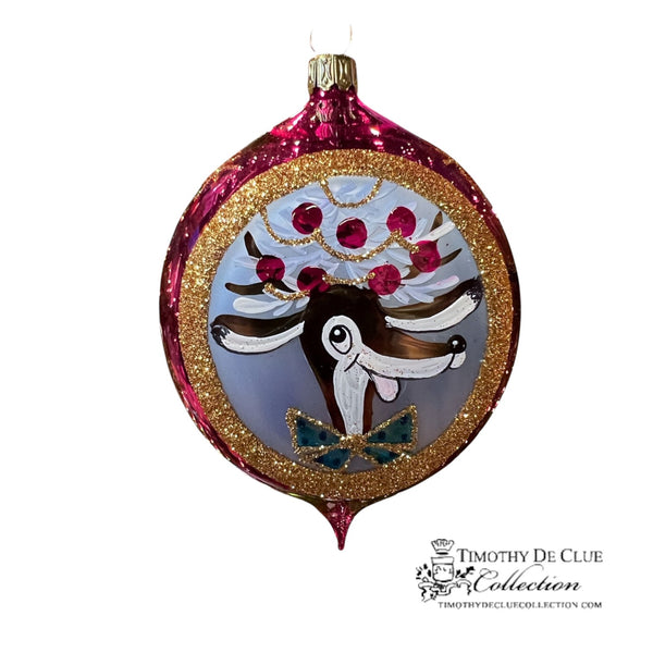 Dazzle Deer 3.25 in Tear Drop- Exclusive Christmas Ornament WHLS