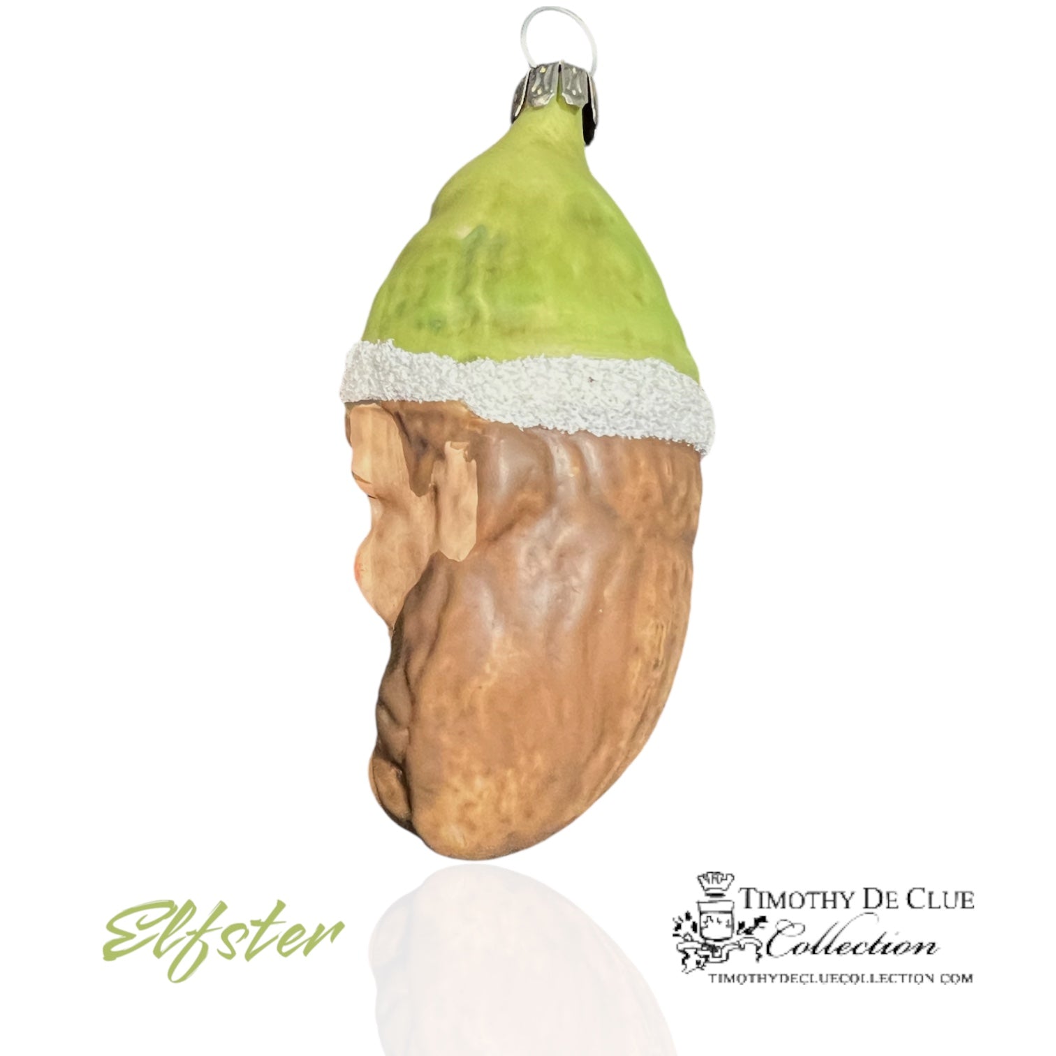 Elfster Green Cap Vintage Style - German Glass Ornament Christmas Collection