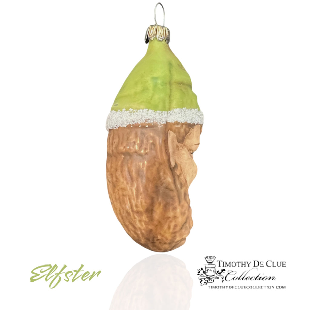 Elfster Green Cap Vintage Style - German Glass Ornament Christmas Collection