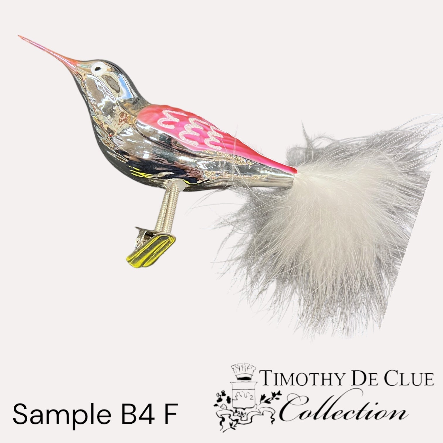 Sample B4 F Bird Clip / Christmas Ornament