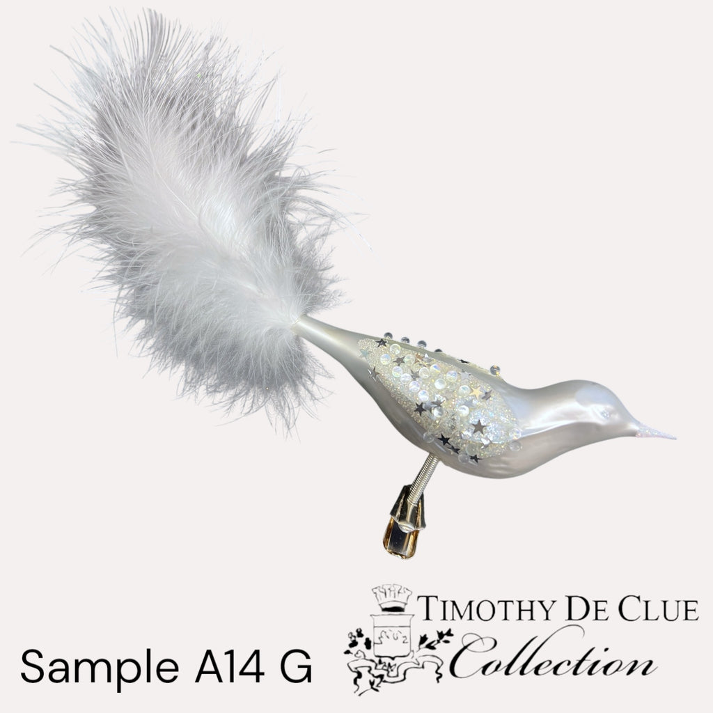 Sample A14 G Bird Clip / Christmas Ornament