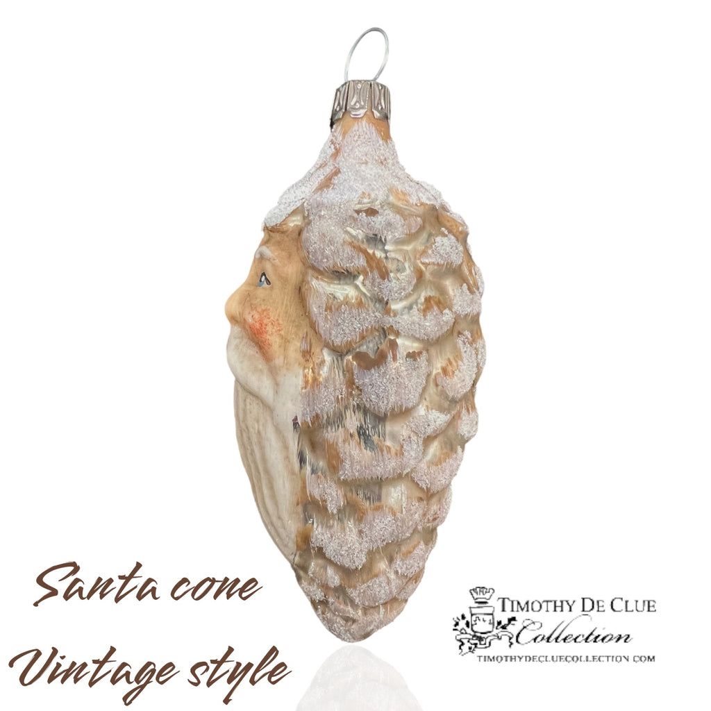 Santa Cone Vintage Style - German Glass Ornament Christmas Collection
