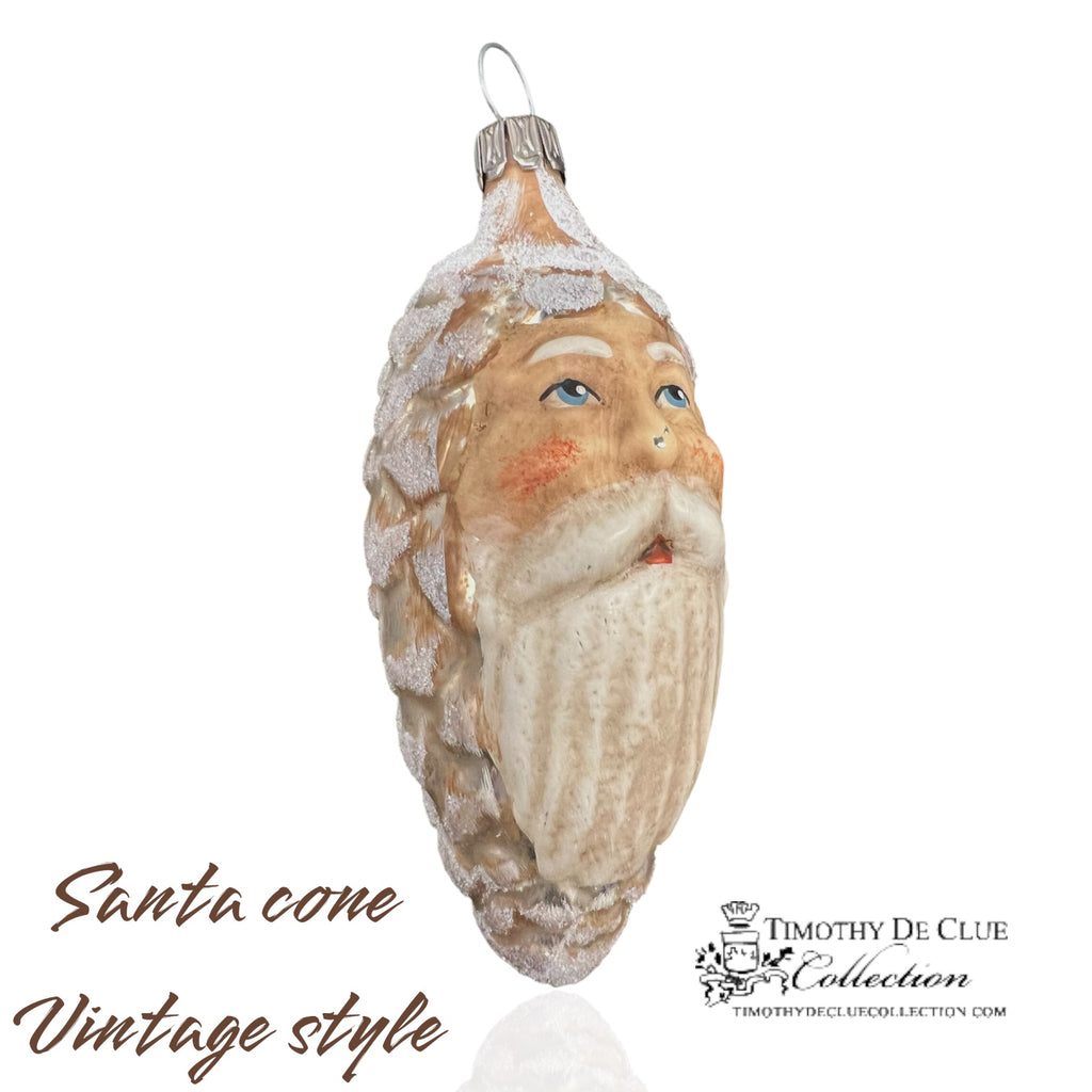 Santa Cone Vintage Style - German Glass Ornament Christmas Collection
